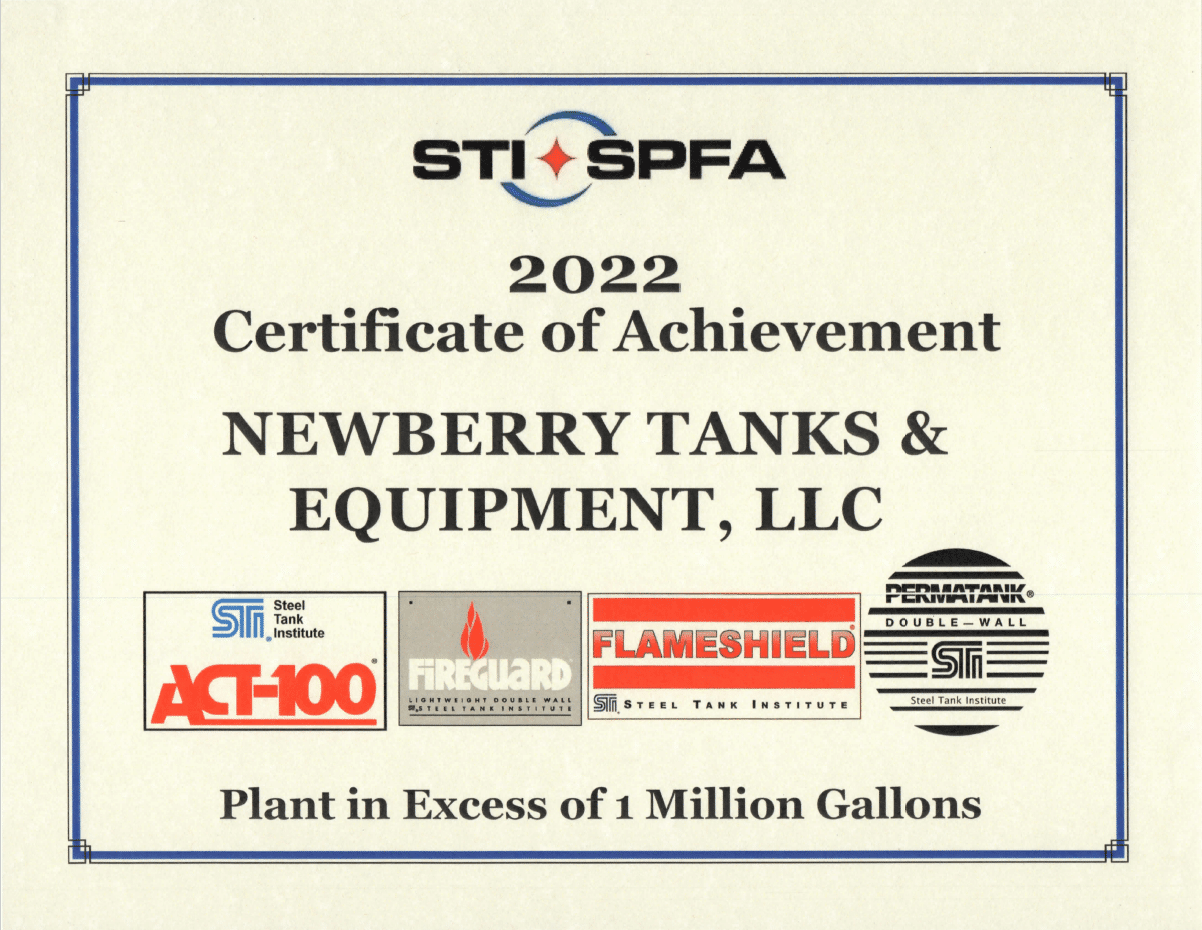 2022 1 million gallons